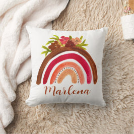 ボホーレインボーフローラボヘミアンナチュラルカラー クッション