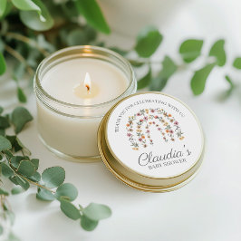 ボホーレインボーフローラワイルドフラワーガールベビーシャワー ラウンドシール