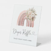 ボホーレインボーベビーシャワーおむつラッフル 台座サイン (正面)