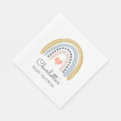 ボホーレインボーベビーシャワークラシック紙 スタンダードランチョンナプキン (角)