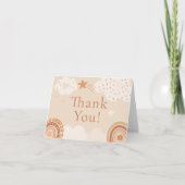 ボホーレインボーベビーシャワーサンキューカード サンキューカード (正面)