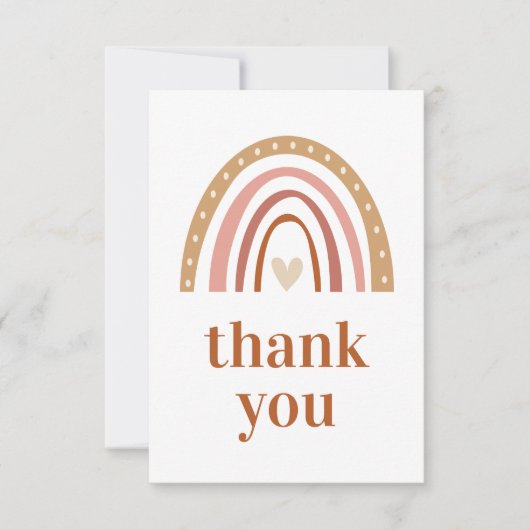 ボホーレインボーベビーシャワーサンキューカード サンキューカード (正面)