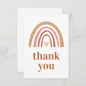 ボホーレインボーベビーシャワーサンキューカード サンキューカード (正面/裏面)