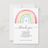 ボホーレインボーベビーシャワーサンキューカード 案内状 (正面)