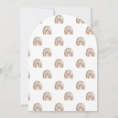 ボホーレインボーベビーシャワーダスティブルー招待状 招待状 (裏面)