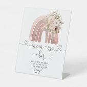 ボホーレインボーベビーシャワーママモサバー 台座サイン (正面)