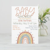 ボホーレインボーベビーシャワーミニマル招待状 招待状 (スタンド正面)
