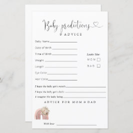 ボホーレインボーベビーシャワー予測アドバイス