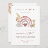 ボホーレインボーベビーシャワー招待状 招待状 (正面/裏面)