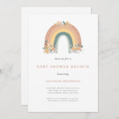 ボホーレインボーベビーシャワー招待状 招待状 (正面/裏面)