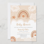ボホーレインボーベビーシャワー招待状 招待状 (正面)
