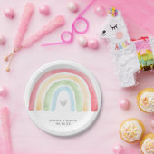 ボホーレインボーベビーシャワー紙プレート ペーパープレート (パーティー)