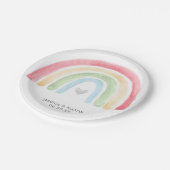 ボホーレインボーベビーシャワー紙プレート ペーパープレート (アングル)