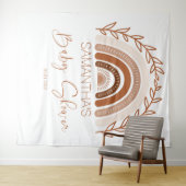 ボホーレインボーベビーシャワー背景,テラコッタ タペストリー (インサイチュ(横))