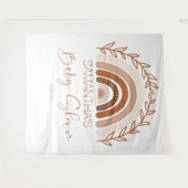 ボホーレインボーベビーシャワー背景,テラコッタ タペストリー (正面(横))