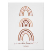 ボホーレインボーベビーネーム誕生日 ポスター (正面)