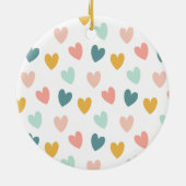 ボホーレインボーベビーパーソナライズされた誕生状態 セラミックオーナメント (裏面)