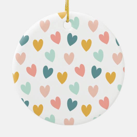 ボホーレインボーベビーパーソナライズされた誕生状態 セラミックオーナメント (裏面)