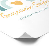 ボホーレインボーベビーパーソナライズされた誕生統計ポスター ポスター (角)