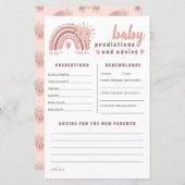 ボホーレインボーベビー予測&アドバイスベビーシャワー (正面/裏面)