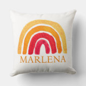 ボホーレインボーボヘミアンオレンジベビー子供部屋キュート クッション (裏面)