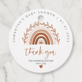 ボホーレインボーメッセージカード自然テラコッタトーン フェイバータグ