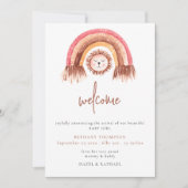 ボホーレインボーライオンウェルカムベビー 案内状 (正面)