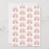 ボホーレインボーワイルドワン誕生日 招待状 (裏面)