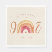 ボホーレインボーワンファースト誕生日 スタンダードランチョンナプキン (正面)