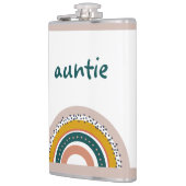 ボホーレインボー名前をカスタムするパステルストライプトレンディー フラスク (左)