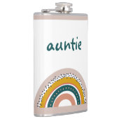 ボホーレインボー名前をカスタムするパステルストライプトレンディー フラスク (右)