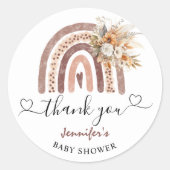 ボホーレインボー男女兼用ベビーシャワークラシック ラウンドシール (正面)
