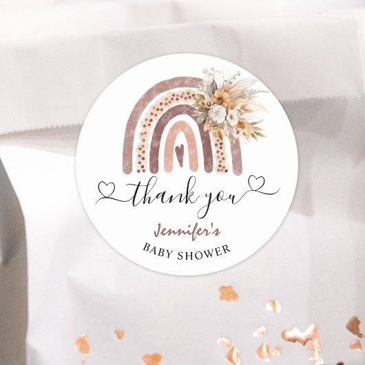 ボホーレインボー男女兼用ベビーシャワークラシック ラウンドシール