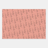 ボホーレインボー男女兼用ベビー「ハローベビー」ラップ ラッピングペーパーシート (正面)