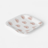 ボホーレインボー紙プレートテラコッタパーティープレート ペーパープレート (傾斜あり)