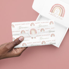 ボホーレインボー誕生日ティッシュペーパー 薄葉紙