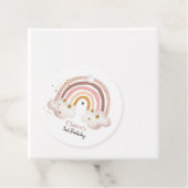 ボホーレインボー誕生日ラベルパステルニュートラルモダン フェイバータグ (インサイチュ)