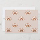 ボホーレインボー誕生日招待状テラコッタトーンズ 招待状 (裏面)