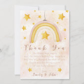 ボホーレインボー魔法金ゴールドスターダストありがとう 招待状 (正面)