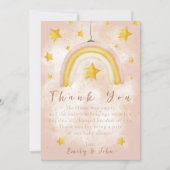 ボホーレインボー魔法金ゴールドスターダストありがとう 招待状 (正面)