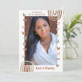 ボホーレインボー40と素晴らしいバースデーモダンタパーティー 招待状 (スタンド正面)