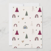 ボホーレインボー&ハートアーチグリーンフォトハッピー シーズンカード (裏面)