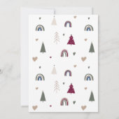 ボホーレインボー&ハートオーwhatおもしろいホリデーパーティー 招待状 (裏面)