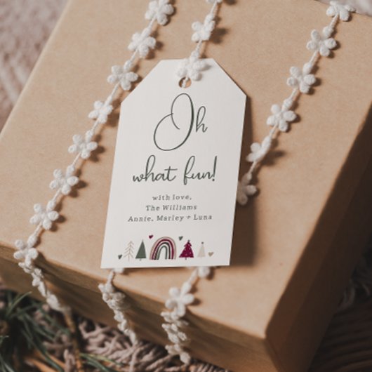 ボホーレインボー&ハートオ何おもしろいファミリーギフトラベル ギフトタグ