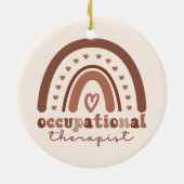 ボホーレインボーOT職業セラピストギフト セラミックオーナメント (裏面)