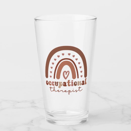 ボホーレインボーOT職業セラピストギフト タンブラーグラス (正面)