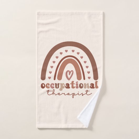 ボホーレインボーOT職業セラピストギフト ハンドタオル (ハンドタオル)