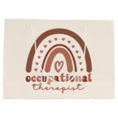 ボホーレインボーOT職業セラピスト ラージペーパーバッグ (裏面)