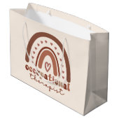 ボホーレインボーOT職業セラピスト ラージペーパーバッグ (裏面アングル)