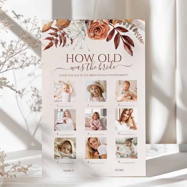 ボホー何歳の新婦ブライダルシャワーゲーム (クリエイターアップロード済み)